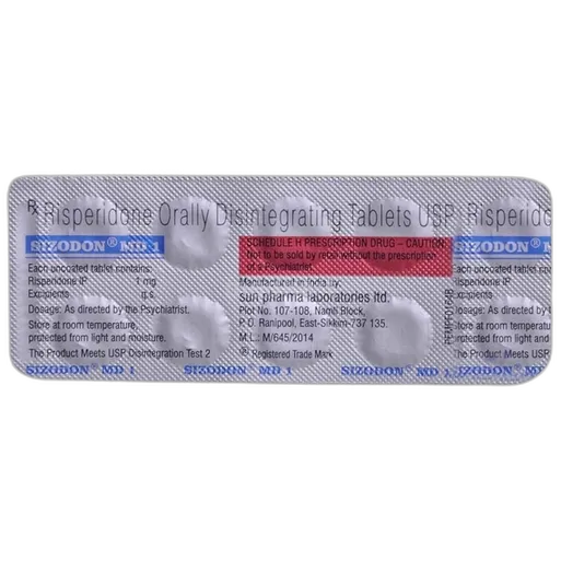 sizodon md 1mg tablet 10's